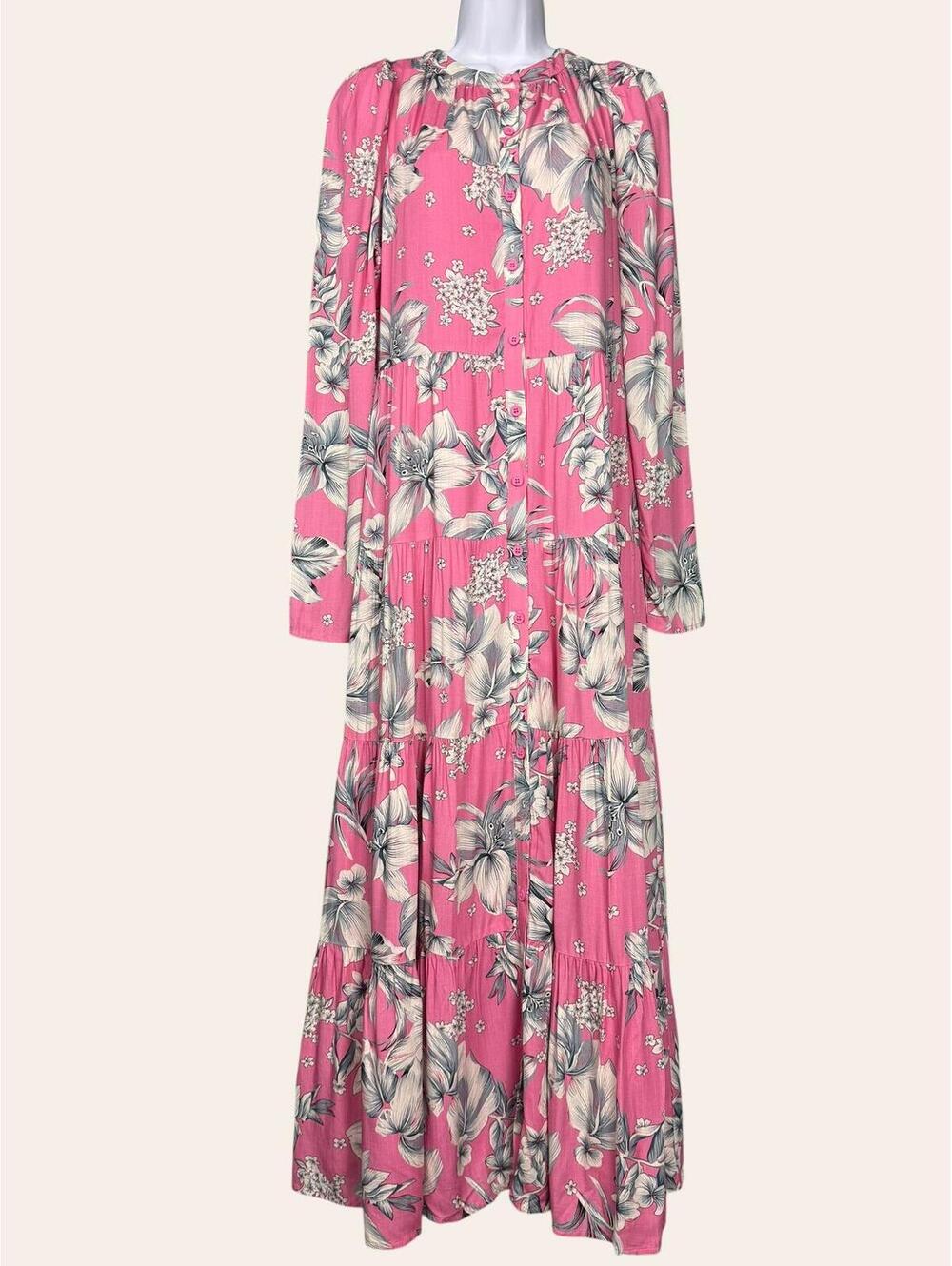 Maple and Cliff Floral Tiered Dress